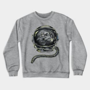 Fish in a diving helmet. Crewneck Sweatshirt